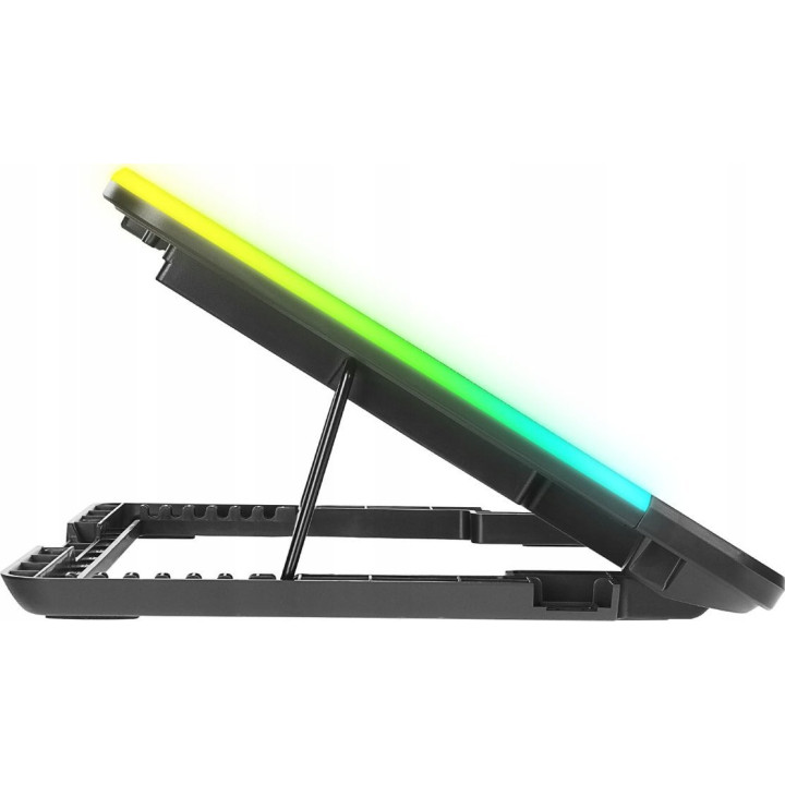 Rampage Sixpower R9 - Podstawka chłodząca pod laptop 15,6", RGB, regulowana
