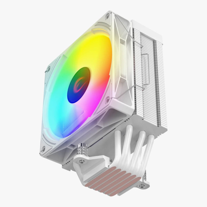 Rampage Octagon C70 Chłodzenie procesora LGA1700/AM5 LCD wentylator infinity 120mm ARGB biały