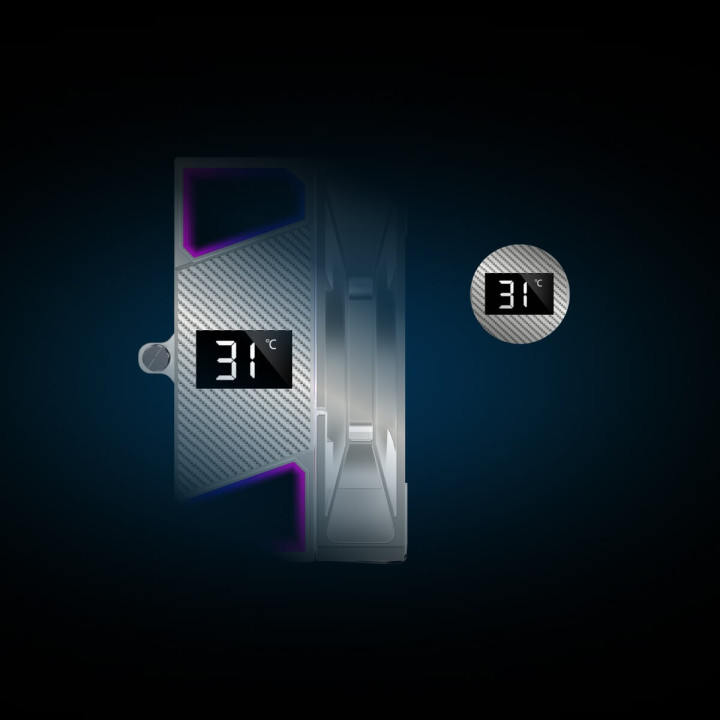 Rampage Octagon C70 Chłodzenie procesora LGA1700/AM5 LCD wentylator infinity 120mm ARGB biały