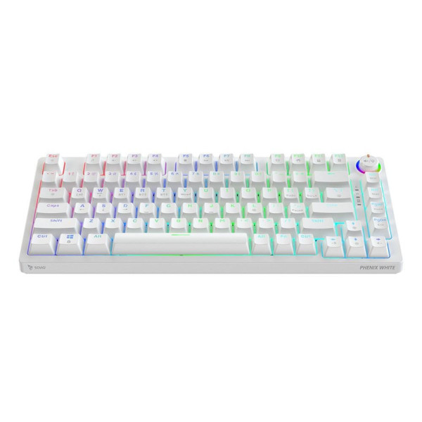 SAVIO KLAWIATURA MECHANICZNA BEZPRZEWODOWA PHENIX WHITE GATERON RED PRO ABS