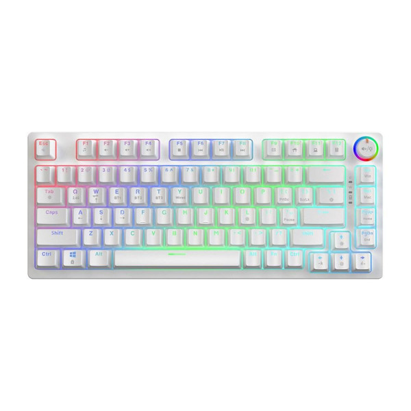 SAVIO KLAWIATURA MECHANICZNA BEZPRZEWODOWA PHENIX WHITE GATERON RED PRO ABS