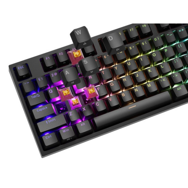 Genesis Thor 404 czarna RGB Outemu Peach Silent
