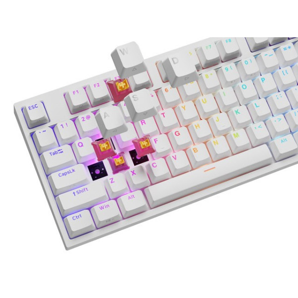Genesis Thor 404 biała RGB Outemu Peach Silent