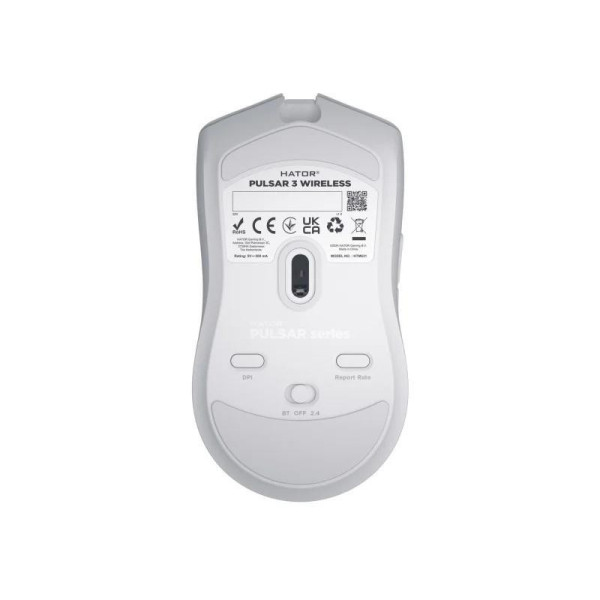 Mysz dla graczy bezprzewodowa Hator Pulsar 3 Wireless biała
