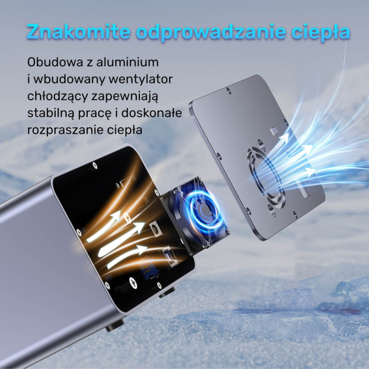 Unitek Obudowa RAID do dysku SATA 2.5"/3.5" 4 tryby 40TB USB C 10Gb/s