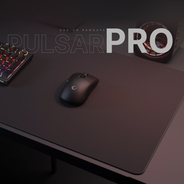Podkładka pod mysz - Rampage Podkładka gamingowa Pulsar Pro L tkanina jacquard 45x40 cm czarna