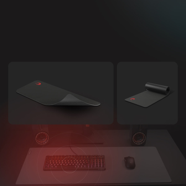 Podkładka pod mysz - Rampage Podkładka gamingowa Pulsar Pro L tkanina jacquard 45x40 cm czarna