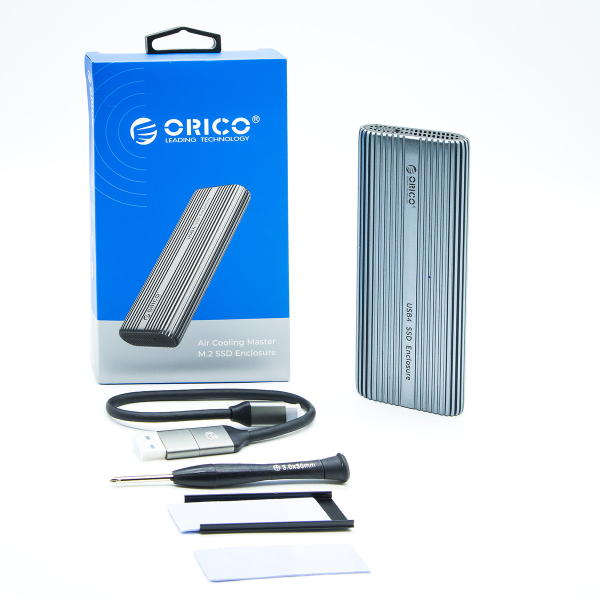 Orico Obudowa SSD M.2 NVMe, USB-C 40 Gbps, z wentylatorem, metalowa