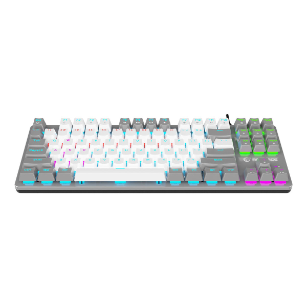 Rampage Klawiatura gamingowa mechaniczna Snug RGB KRGD Red biało-szara