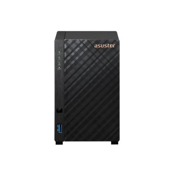 NAS Asustor AS1202T; Tower; 2x (3.5  SATA HDD/ 2.5  SSD); Realtek RTD1619B  1GB DDR4  1x 2.5GbE  3x USB 3.2