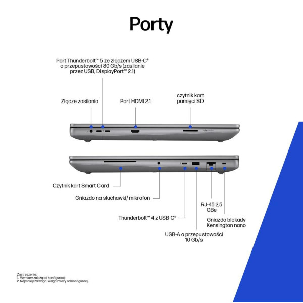 Mobilna stacja robocza HP ZBook Fury 18 G1i 98L96ET Ultra 7 265HX 18" WQXGA 165Hz 32GB 1000SSD RTX Pro 3000 W11Pro