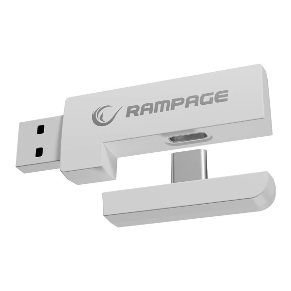 Słuchawki - Rampage RETSU BT 2.4G RGB białe