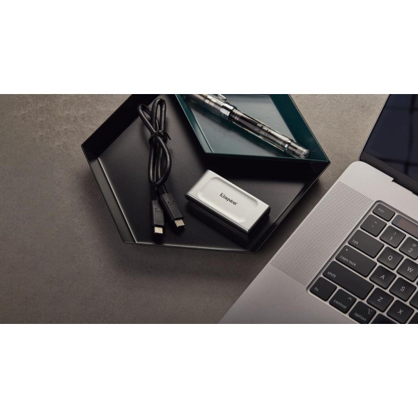 Dysk zewnętrzny SSD Kingston XS2000 (1TB; USB 3.2; srebrny; SXS2000/1000G)