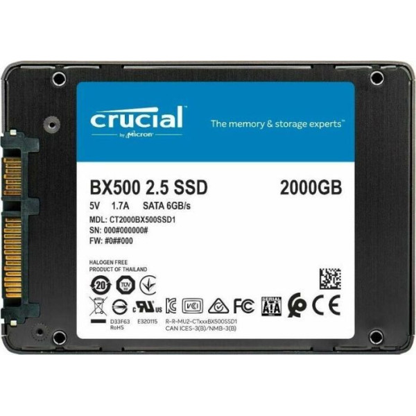 Dysk twardy Crucial BX500 2TB (CT2000BX500SSD1)