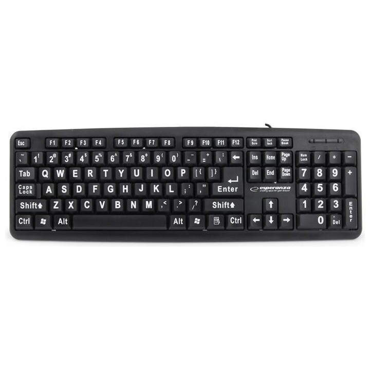 Klawiatura Esperanza Florida EK129 (USB 2.0; (US); kolor czarny)