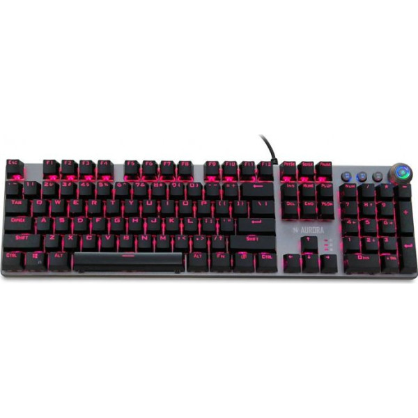 Klawiatura mechaniczna IBOX AURORA K-4 RGB IKGMK4 (USB; (US); kolor czarny)
