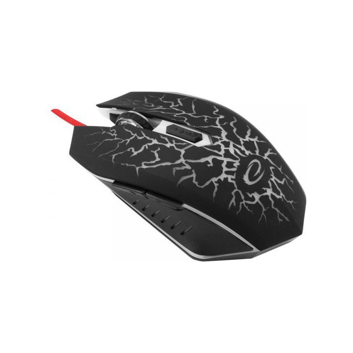 Mysz Esperanza Lightning EGM211R (optyczna; 2400 DPI; kolor czarny)