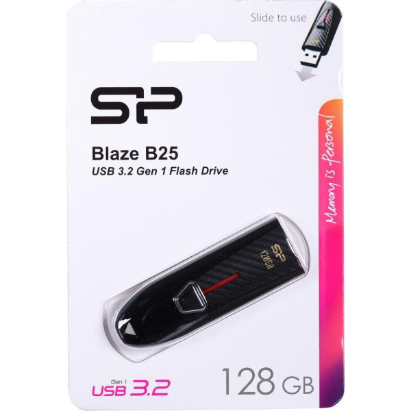 Pendrive Silicon Power Blaze B25 128GB USB 3.1 kolor czarny