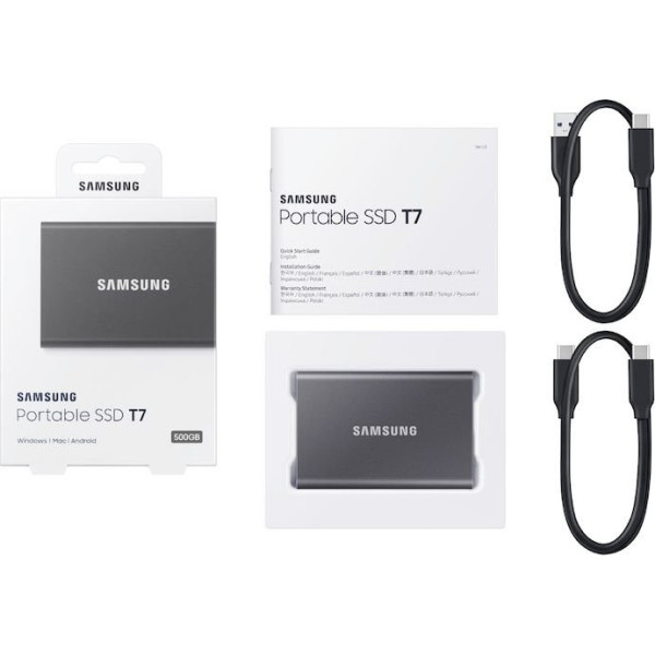 Dysk Samsung SSD T7 Portable 1TB MU-PC1T/WW szary