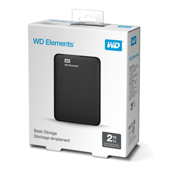 Dysk zewnętrzny HDD WD Elements Portable WDBU6Y0020BBK-WESN (2 TB; 2.5 ; USB 3.0; kolor czarny)