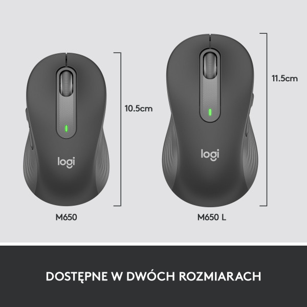 Mysz bezprzewodowa Logitech Signature M650 grafitowa 910-006253