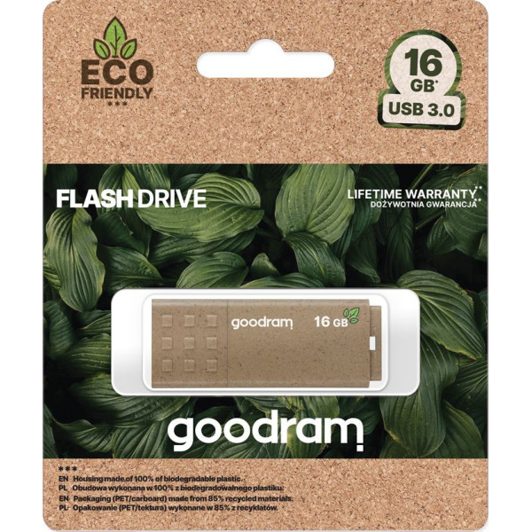 GOODRAM FLASHDRIVE 16GB UME3 ECO FRIENDLY USB 3.0 GOODRAM RETAIL