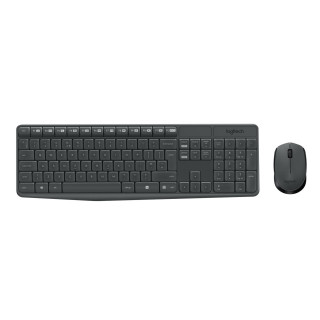Zestaw klawiatura + mysz membranowa Logitech MK235 920-007931 (USB 3.0; kolor szary; optyczna)