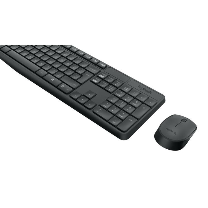 Zestaw klawiatura + mysz membranowa Logitech MK235 920-007931 (USB 3.0; kolor szary; optyczna)