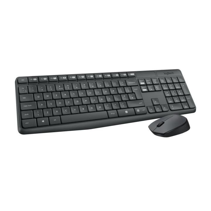 Zestaw klawiatura + mysz membranowa Logitech MK235 920-007931 (USB 3.0; kolor szary; optyczna)