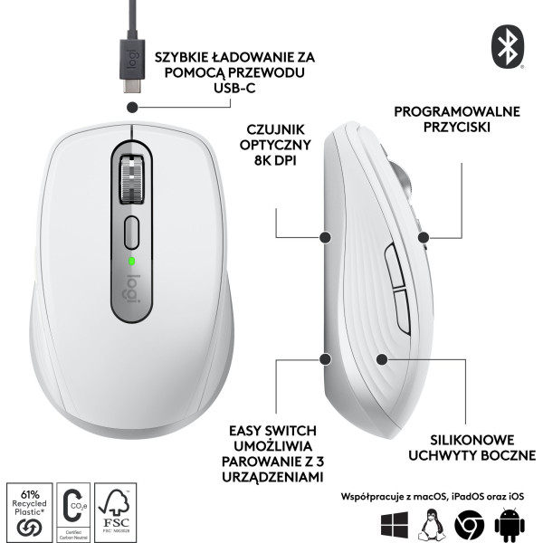 Mysz Logitech MX Anywhere 3S Pale Grey