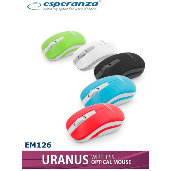 Mysz Esperanza EM126EK (optyczna; 1600 DPI; kolor czarny)