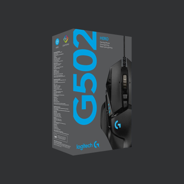 Mysz Logitech G502 Hero 910-005470 (optyczna; 16000 DPI; kolor czarny)