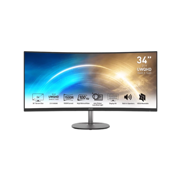 Monitor MSI Pro MP341CQ 34" Curved VA UWQHD 21:9 100Hz