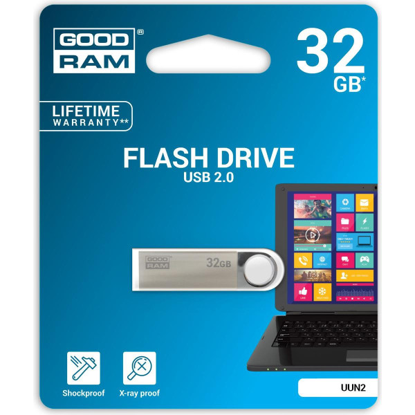 Pendrive GoodRam UUN2-0320S0R11 (32GB; USB 2.0; kolor srebrny)