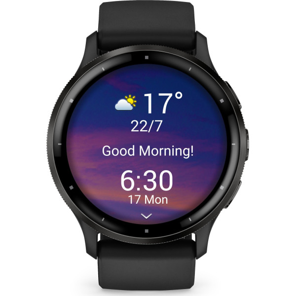 Garmin Venu 3 z czujnikiem tętna HRM Elevate Ox (grafitowa ramka / czarna koperta / czarny pasek)