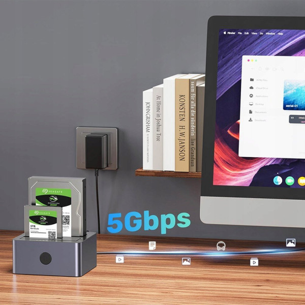 Unitek Stacja klonująca dyski 2 x SATA 2,5''/3,5'' USB 5Gbps