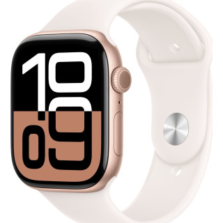 Apple Watch Series 10 GPS 46mm Rose Gold Aluminium Case | Light Blush Sport Band - S/M