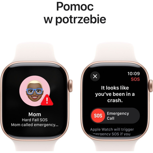 Apple Watch Series 10 GPS 46mm Rose Gold Aluminium Case | Light Blush Sport Band - S/M