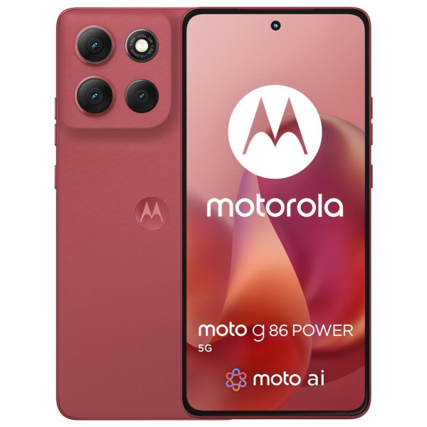 Smartfon Motorola moto g86 Power 5G PB8X0035PL Dimensity 7300 6,67'' 120Hz 12GB 256GB 5G DS And15 czerwony