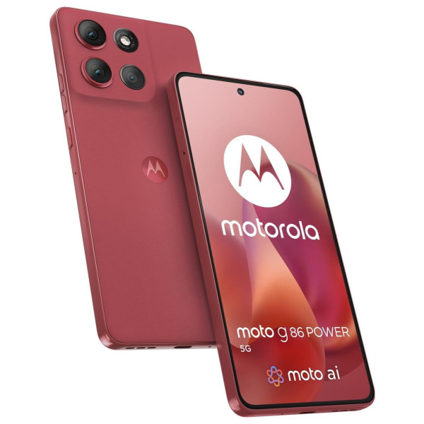 Smartfon Motorola moto g86 Power 5G PB8X0035PL Dimensity 7300 6,67'' 120Hz 12GB 256GB 5G DS And15 czerwony