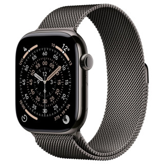 Apple Watch Series 11 GPS + Cellular 46mm Slate Titanium Case | Slate Milanese Loop - M/L