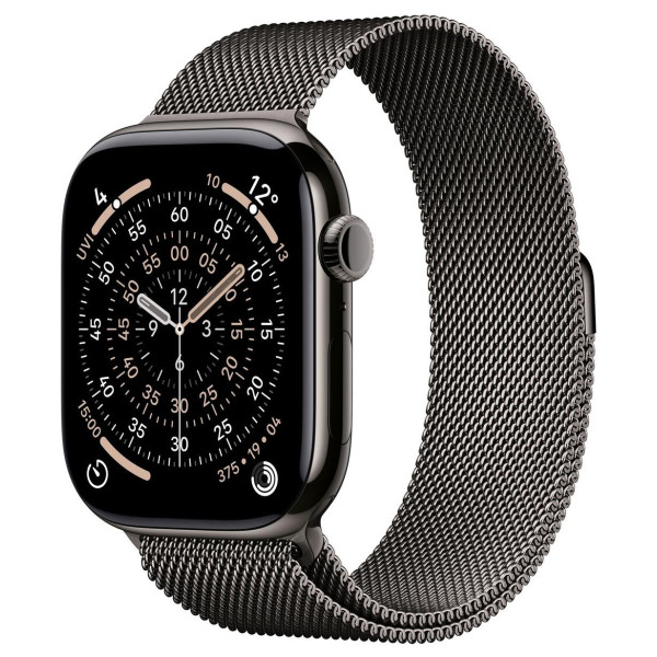 Apple Watch Series 11 GPS + Cellular 46mm Slate Titanium Case | Slate Milanese Loop - M/L