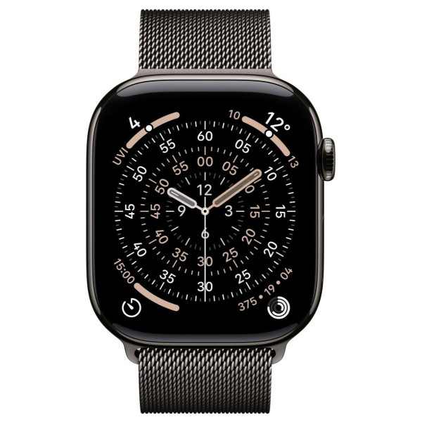 Apple Watch Series 11 GPS + Cellular 46mm Slate Titanium Case | Slate Milanese Loop - M/L