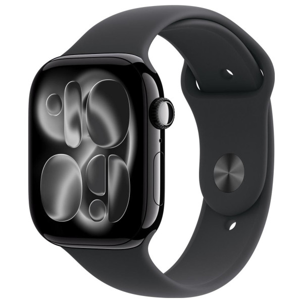 Apple Watch Series 11 GPS 42mm Jet Black Aluminium Case | Black Sport Band - S/M