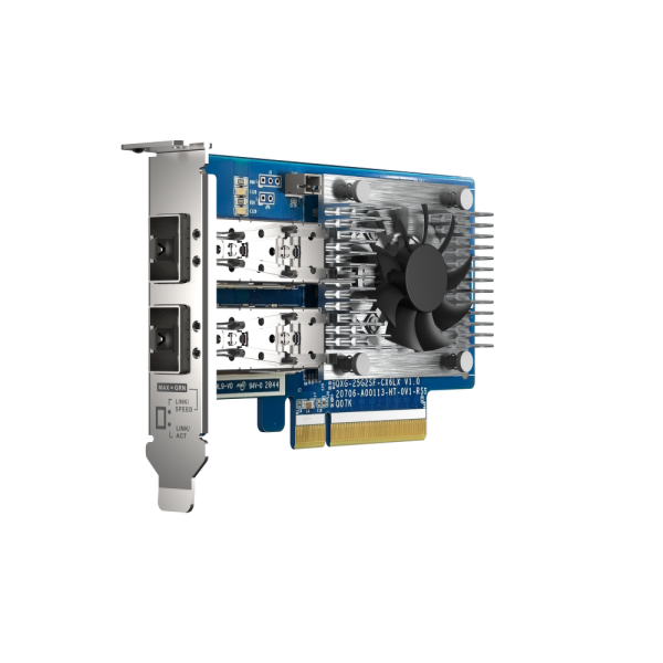 QNAP QXG-25G2SF-CX6 | 2-portowa karta rozszerzeń 25GbE SFP28 dla QNAP/PC