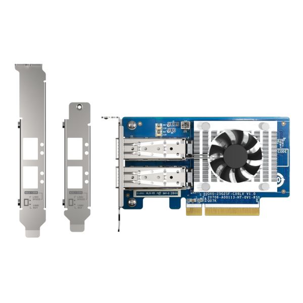 QNAP QXG-25G2SF-CX6 | 2-portowa karta rozszerzeń 25GbE SFP28 dla QNAP/PC