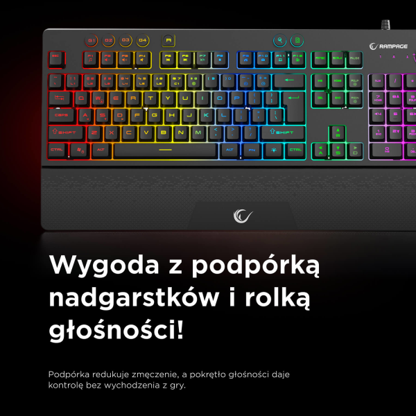 Rampage Simula RGB czarna