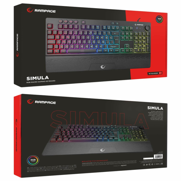 Rampage Simula RGB czarna