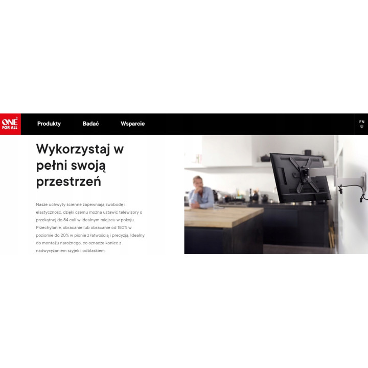 Uchwyt uchylny, ścienny One For All WM2621, TV o przekątnej ekranu 32''-90''