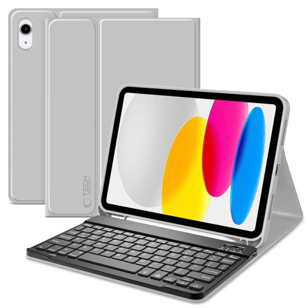 Tech-Protect SC Pen + Keyboard do iPad 10.9” 10 / 2022 / 11” 11 / 2025 szary